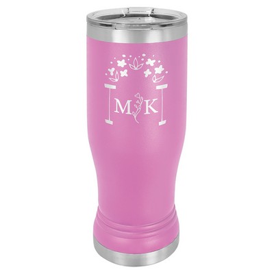 Light Purple 14 oz. Polar Camel Pilsner with Clear Lid