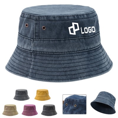 Retro 100% Cotton Bucket Hat