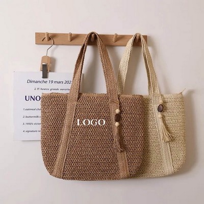 Summer Beach Straw Weave Tote Bag