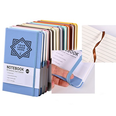 Pu Leather Hard Cover Notebook With Elastic Strap