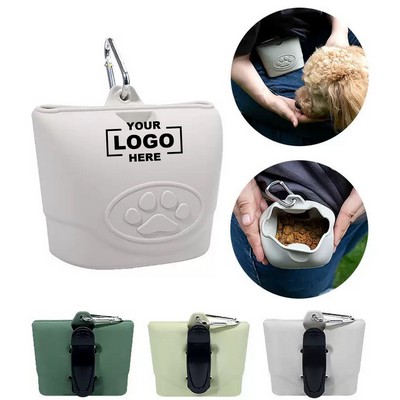 Silicone Treat Bag Fanny Pack for Pet Training Walking