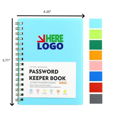 Password Book with Individual Alphabetical Tabs