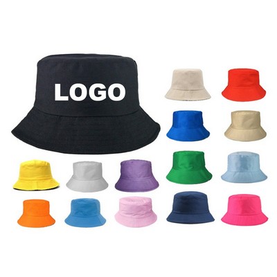 Unisex Multi-Color Outdoor Sun Protection Polyester Bucket Hat
