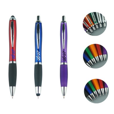 Office Gift Pen with Grip Sleeve and Click Mechanism Ballpoint Pen