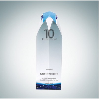 9" Designer Collection Virtue Tower Optical Crystal Award