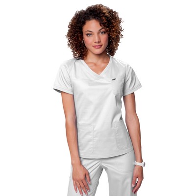 koi - Classics - Women's 3-Pocket Soft Rib Trim V-Neck Nicole Top