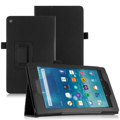 Promotek iBank® Leatherette Case for Kindle Fire HD 8" case (Black)