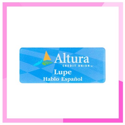USA Made Acrylic Personalized Name Badge (1-5 Sq. Inches)