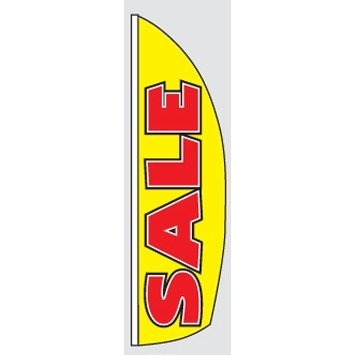 12' Poly-Knit Stock Feather Flag (Sale w/Yellow Background)
