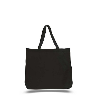 Large 8oz Cotton Canvas Gusset Tote with 5" Gusset