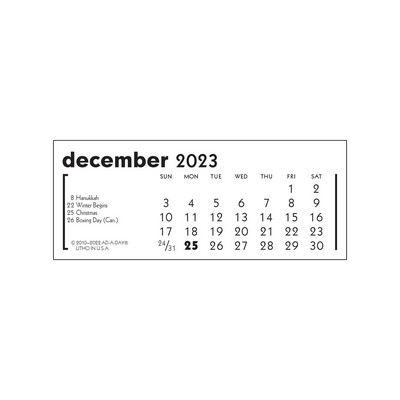 4" Geometric 2025 Calendar Pad Black