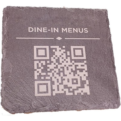 4" x 4" Square Slate Coaster