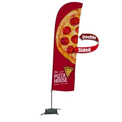15' Value Outdoor Sail Blade Flags ( Double Sided W/ Cross base )