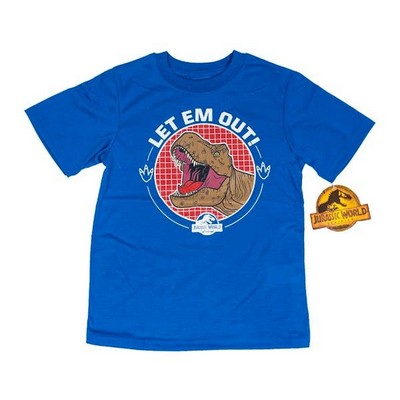 Kids' Jurassic Park T-Shirts - Let Em Out, Deep Blue (Case of 72)