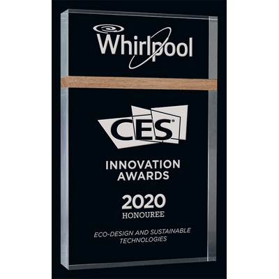 Clear & Solid Walnut Beaver, Award Trophy, xx1