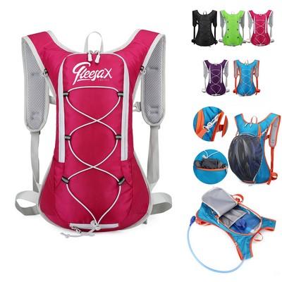 Hydration Cycling Backpack With Helmet Net & Whistle