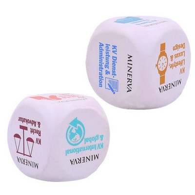 Custom Dice Shaped Stress Reliever