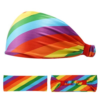 Custom Rainbow Pride Sports Headbands Moq 50pcs