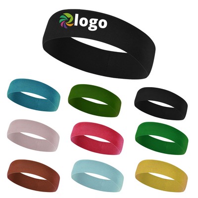 Custom Elastic Sports Absorb Sweat Yoga Headbands Moq 50pcs