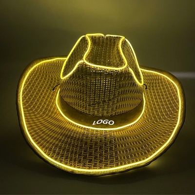 Litgt-Up Cowboy Straw Hat