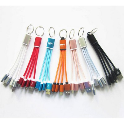4 in 1 USB Charger Cable w/Keyring