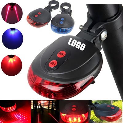 Led Bike Tail Lamp Night Riding Laser Light
