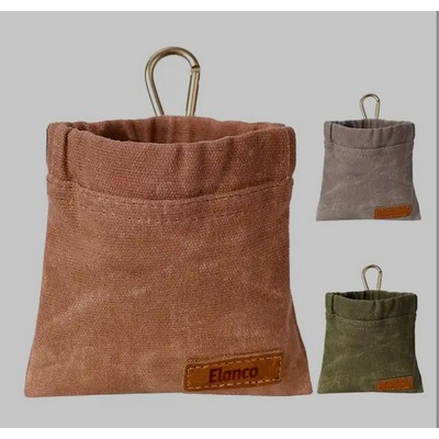 Wax Canvas Golf Balls Pouch