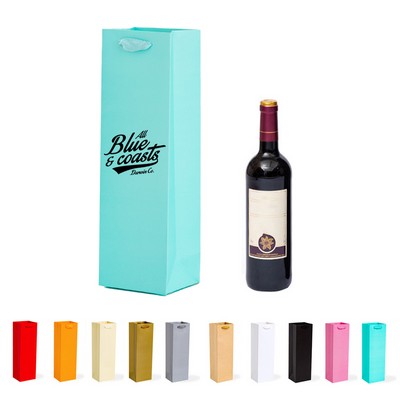 Single Wine Paper Tote Bag