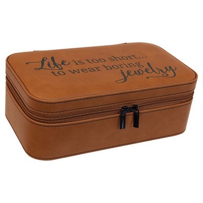 7.5" X 4.5" Rawhide Leatherette Jewelry Box