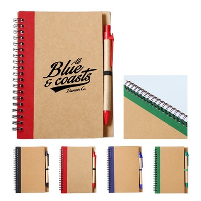 A5 Spiral Notebook with Pen