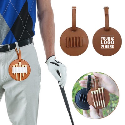 Leather Golf Tee Carrier