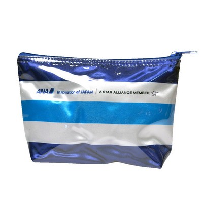 Zippered Pouch with Clear Vinyl Overlay