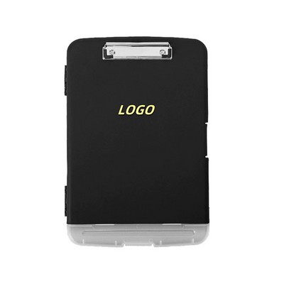 Pp Plastic Clipboard W/ Storage And Pen Holder