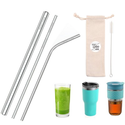 Reusable Metal Straws with Portable Case
