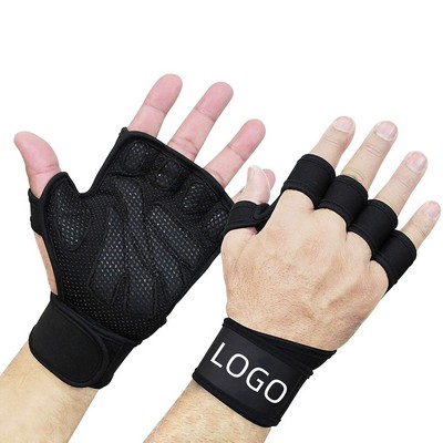 Silicone Palm Backless Weightlifting Gloves
