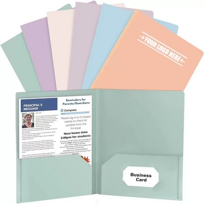 Durable Heavy Duty File Folders with Business Card Slot