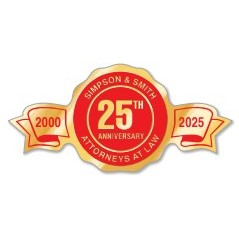 Banner & Seal Embossed Roll Labels (1 1/4"x 2 1/2")