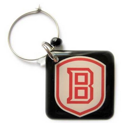 Wine Glass and Coffee Mug Charm - Single Sided Shape From 1.1 - 2 Sq. In.