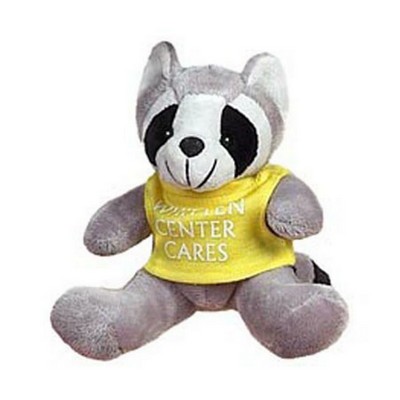 Quincy Raccoon Stuffed Animal w/Shirt (5")
