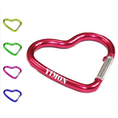 1 7/8" Heart Shape Aluminum Carabiners