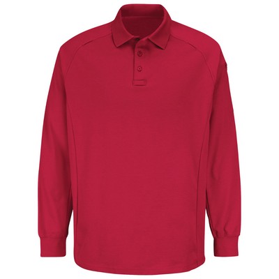 Horace Small® - New Dimension® Long Sleeve Unisex Red Polo Shirt