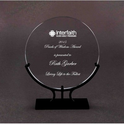 7 ¾" Round Glass Award