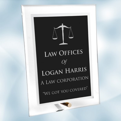 Acrylic Black Complex Plaque (M)