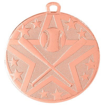 2" Bronze Superstar Baseball/Softball Medal