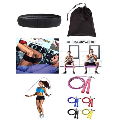 Promotek iBank® Booty Exercise Band + Jump Rope (Black)