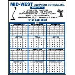 Display-A-Year Calendar w/ Top Ad & Accent Color (Thru 4/30)