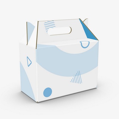 G1001 10 x 7 x 8" Custom Size and Print E-Flute Gable Box