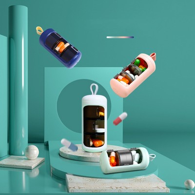 Portable 3-Pack Pill Storage Box