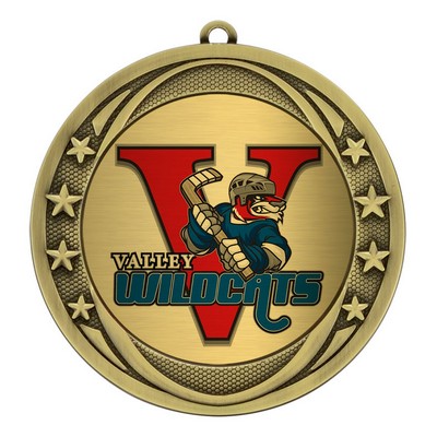 Orbit Medal - Antique Gold, 2"