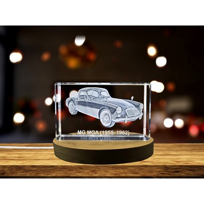 Classic British Beauty: MG MGA (1955 1962) - 3D Engraved Crystal Tribute